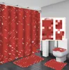 シンプルなバスルームシャワーカーテンエスソリーバスカーテンセットアンチスキッドラグトイレの品質