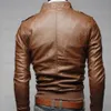 Fashion Mens Cool bomber Jackets men Jacket Autumn Winter Collar Slim Fit Motorcycle Leather Jacket Coat Outwear Streetwear 240116