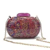 Fashion Purple torebki okrągłe marmurowe akrylowe torby wieczorowe luksusowe marka Torebka ślubna Weddna Portfel Bag Messenger Bag 240117