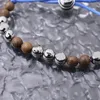 Europe America Fashion Style Men Women Lady Blue Pull-type Metal Balls Engraved V Letter Flower Round Beads Chain Bracelet