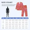 Homens sleepwear ouro barroco floral pijama conjunto outono retro flor casa masculino 2 peças casual oversize gráfico nightwear presente de aniversário