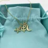 Tiff Necklace Designer Women Original Box Women 's Summer Light High End Star Moon Accessories Collar Chain 520 선물 트렌드로 최고 품질