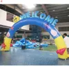 Free Ship Outdoor Activities 6x4m 19.7x13.2ft Modern and beautiful inflatable welcome arch entrance gate promotional archway with letters