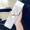 Water Bottles Transparent Summer Small Daisy Flower Plastic Water Cup Outdoor Sports Student Cup Creative Gift Square Bottles Direct Drinkingvaiduryd