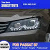 Lampada frontale per auto per VW Passat B7 Gruppo faro a LED 11-15 DRL Luce di marcia diurna Streamer dinamico Indicatore di direzione
