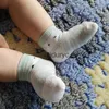 Çocuk Çoraplar 5 FAARS/LOT Bebek Bebek Çoraplar Yaz Kafes İnce Bebek Çoraplar Kızlar için Pamuk Yenidoğan Çocuk Toddler Socks Bebek giysileri Aksesuarları H240508