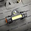 Mini Flashlight Portable Light Tactical Outdoor Camping Hiking Tools EDC Molle 25mm Backpack Strap Clip USB Rechargeable LED 240117