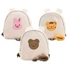 Backpacks Cute Anti-Lost Baby Bag Cartoon Bear Kindergarten School Bag for Girls Boys Canvas Baby Harness Backpack Korean Schoolbag