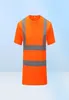 Men039s camisetas de segurança reflexiva manga curta camiseta alta visibilidade estrada trabalho camiseta topo hi vis workwear1098672