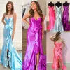 Spaghetti Strap Prom Dress 2k24 Cascading Bow Ruffle Pageant Tuxedo Formal Evening Event Special Occasion Gala Cocktail Red Carpet Runway Gown Photoshoot Side Slit