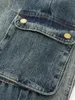 Женские джинсы Мешковатые женские широкие расклешенные брюки на молнии Синие повседневные уличные брюки Y2k Винтажные свободные гранж-стрит Джинсовые брюки-клеш