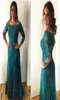 Turquoise Mother of the Bride Dress Long Sleeve Off Shoulder Beadings Lace Mermaid Wedding Guest Dress Party Gowns Special Occasio5362742