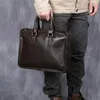 NZPJ Borsa per laptop in pelle da uomo retrò con strato superiore Borsa casual in pelle bovina Borsa a tracolla da lavoro da 14 pollici Borsa a tracolla 240116