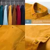 100% Pure Cotton Flanell Shirt Mens Casual Long Sleeve Regular Fit Business Dress Shirts For Man Comant Pocket S-7XL 240117