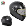 Full Face Open Agv Carbon Fiber Faceless Helmet for Men and Women's Anti Fog Motorcycle Racing Full Helmet Covered All Season Safety Motorcycle 7P3L