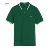 Polo Camisa Novo Designer Business T-shirt Fred Perry 2023 Moda Luxo Clássico Verão Algodão Orelha de Trigo Manga Curta Mens e Mulheres Bordado Crescente 209