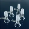 14mm maschio ciotola di vetro pezzi narghilè di imbuto giunto downstem accessori per fumatori maniglia tubo bong olio Dab Rigs