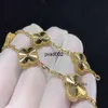 Gioielli firmati Cleef Van Bracciale quadrifoglio 2024 Lusso VAN Trifoglio Bracciale designer Perla 4 pezzi Collana in oro 18 carati Orecchini Diamante Matrimonio Laser Marca C