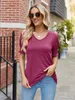 Bluzki damskie Summer Vintage T koszule dla kobiet ubrania moda v szyja z krótkim rękawem topy z topami plus casual tee koszulka