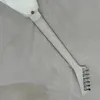 Corpo bianco per chitarra elettrica V con striscia rossa Testa Jaksn Nave libera