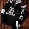 Chándales para hombre Chándal con estampado de letras Conjunto de sudadera con capucha Sudaderas con capucha Pantalones de chándal Trajes Traje de basculador Jersey informal Ropa informal estilo hip hop