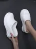 Sandals 2024 Summer Women's Baotou Thick Sole Slippers Ladies Outwear High Heels Soft Non-slip Beach Shoes Elevated Female