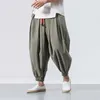 Solidne spodnie haremowe moda luźne dna swobodne joggery elastyczne spodnie męskie spodnie sportowe spodnie lampionowe pantelony 240116