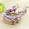 Bracelets de charme Népal tissé à la main coloré gland vérifier bracelet d'amitié ethnographique chanceux