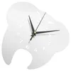 Zegar ścienny Zegar lustra w kształcie zęba Nowoczesna klinika dentystyczna cicha dekoracyjna sypialnia delikatna