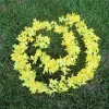 الزهور الزخرفية 170 سم طويلة الاصطناعية الاصطناعية أرجواني كرمة كرمة أزهار الكرز القوس ديكور أوراق معلقة إكليل الأخضر 0117