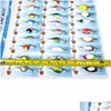 Yemler 30pcscard krankbaitler çeşitli balıkçılık lures spinner metal kaşık sert pike somon wobblers yapay yemler 201106 d dhnyv