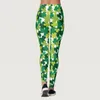 Leggings femininas sem costura magro cintura alta 3.17 festival irlandês st. patrick dia trevos calças apertadas fitness yoga push up moldar legging