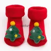 Kids Socks Lawadka 0-3T Winter Dicke Säuglingsocken für Mädchen Jungen Kinder Weihnachten Neujahrssocken Anti-Slip-Baumwoll-Kurzsocken für Neugeborene H240508
