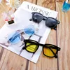 Модные солнцезащитные очки 2024, новые корейские солнцезащитные очки в квадратной оправе UV400, женские солнцезащитные очки с круглым лицом желе цвета, модные газовые очки для мужчин