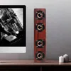 مكبرات صوت رف الكتب الصوتية الخشبية Soundbar Bluetooth Music System Acoustic System 20W Hifi Stereo Music LED عرض مكبر صوت في الهواء الطلق مع راديو FM