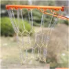 Andra sportvaror metall basket nettokedja netting sport fälgar korgram dubbel färg ersättare fälg för inomhus utomhus dhl08