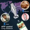 Altri articoli di bellezza per la salute APP Plug anale vibrante in metallo Vibratore Butt plug in acciaio inossidabile per donna Uomo Impermeabile Gay anale per uomo Q240117