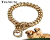 Collier de chien de 13mm, chaîne ras du cou, accessoires pour animaux de compagnie, bordure cubaine couleur or, corde d'entraînement de sécurité en acier inoxydable, chaînes réglables 7652297