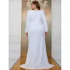 Grande taille col carré paillettes luxe longue paillettes robe de soirée grandes femmes mariage Banquet robe blanche 240116