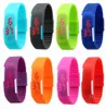 LED Digital Touch Screen Watch Jelly Candy Color Sports Watches Silikonowa opaska wodoodporna Wodoodporna prostokąta Para zegarek Bracele4860085