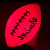 Iluminar bola de futebol americano LED tamanho 6 brilha no escuro bola de rugby noite jogo brilhante bola de treinamento para crianças jovens 240116