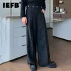 IEFB Slant Pocket Mens Suit Pants Niche Design Pleated Solid Color Man RaTh Ben Ben Benbs Spring Fashion 9C4360 240117