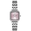 Women's high appearance level simple exquisite square steel band luxury waterproof quartz watch