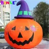 Hurtownia na zamówienie Halloween nadmuchiwany model dyni z LED Lightswitch Hat, napełniając niestandardową dekorację festiwalu Halloweens