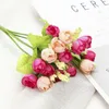 Simulação de vegetação floral falsa de 15 outono starbud rosa botão casamento mão flor polegar entrega direta ot239