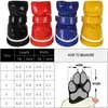 Vêtements de chien Chaussures Chihuahua S Bottes En Cuir Neige Chaud Antidérapant Chats De Compagnie Chiot Imperméable Petites Chaussures D'hiver PCS Pour 4