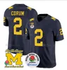 Maillot des champions nationaux universitaires des Michigan Wolverines 2024 2 Blake Corum 4 Jim Harbaugh 9 J.J. McCarthy 7 Donovan Edwards 1 Roman Wilson 10 Tom Brady 0 Mike Sainristil