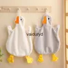 Handdoek Schattige Gans Handdoeken voor Badkamer Keuken Verdikt Koraal Fluweel Thuis Comfortabel Kinderen Microfiber Veeg Zakdoek Borduurvaiduryd