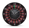 Poker Roulette Wandklok met zwart metalen frame Las Vegas Game Room Wall Art Decor Uurwerk Klok Horloge Casino Gift8135690