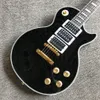 Anpassad butik en bit nacke Peter Frampton Black Electric Guitar, 3 -delad pickup, Rosewood Fingerboard, guldhårdvara, gratis frakt